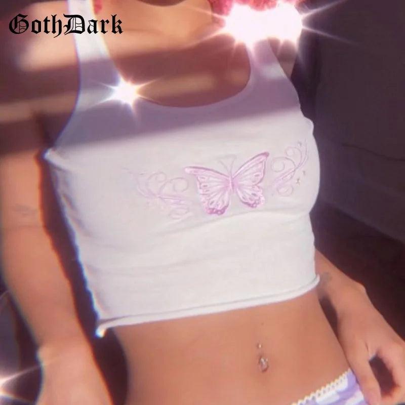 Harajuku Butterfly Crop Top