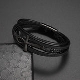 Classic Hand Woven Multi-Layered Leather Bracelet - The Next Door Neighbor 