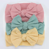 3Pcs Knit Baby Headband Bow Set