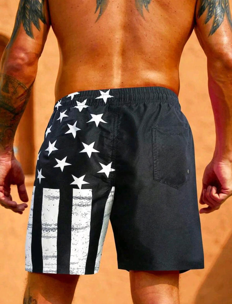 Men's USA Flag Swim Trunks