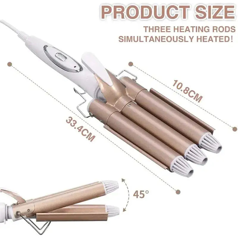 Electric Triple Barrel Curling Iron