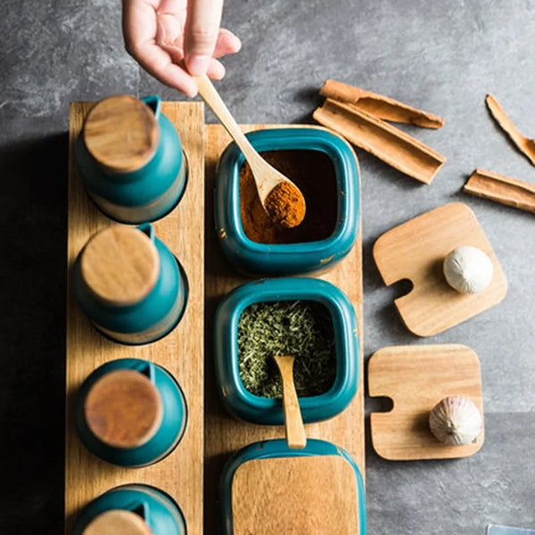 Ceramic Kitchen Seasoning Set - The Next Door Neighbor 