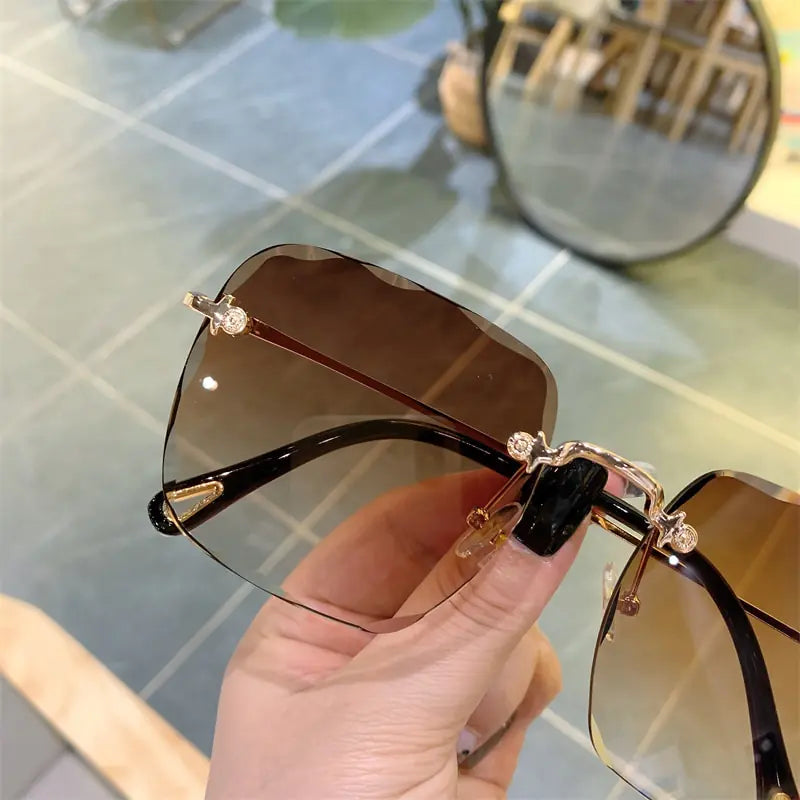 Vintage Clip Frameless Sunglasses