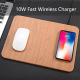 Leather Wood Wireless Charging Mouse Pad - The Next Door Neighbor 