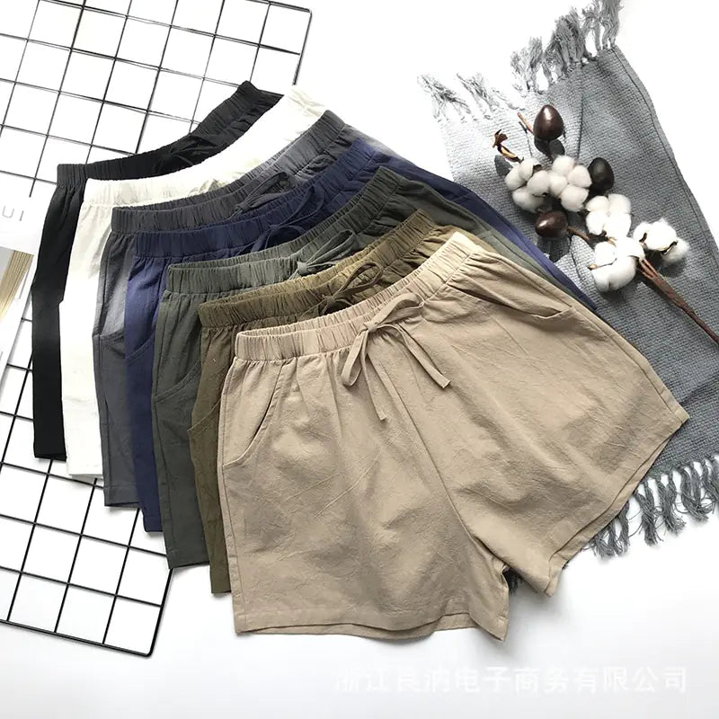 Summer Cotton Linen Shorts