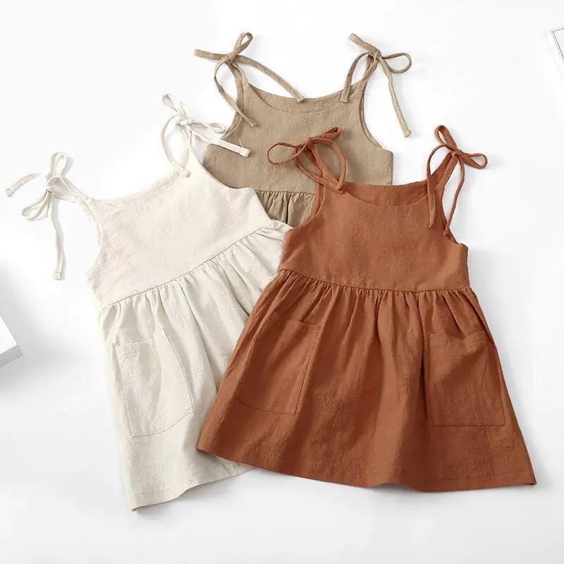 Sleeveless Cotton Toddler Girl Dress