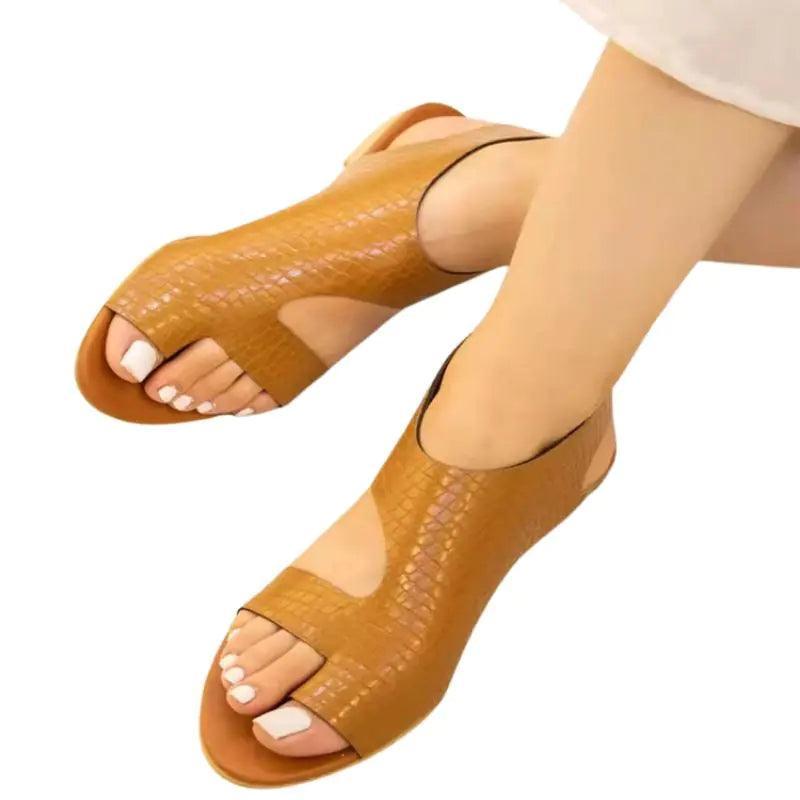 Genuine Leather Roman Sandal - The Next Door Neighbor 