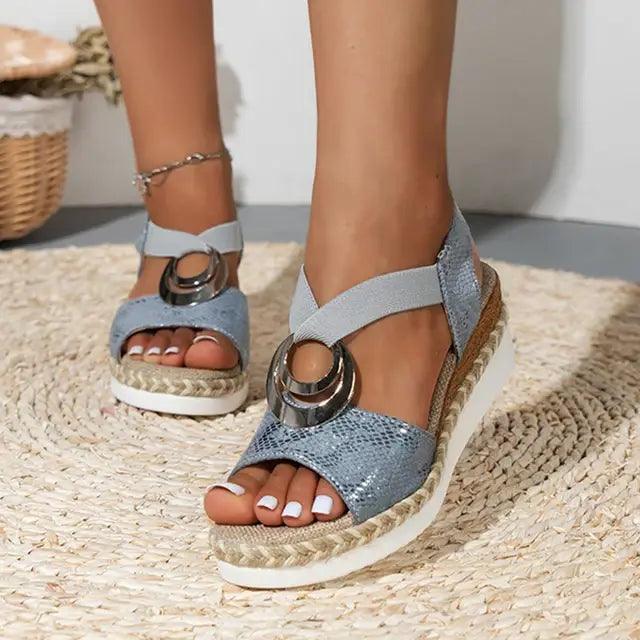 Elegant Wedge Sandals - The Next Door Neighbor 