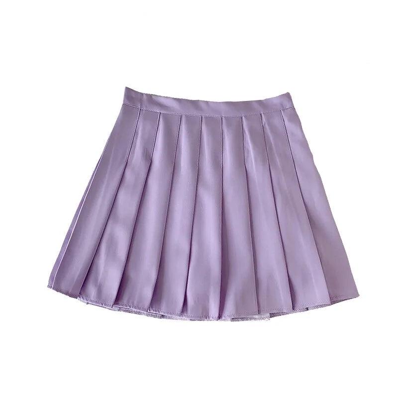 Tenniscore High-Waisted Pleated Skirt - The Next Door Neighbor 