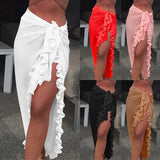 Chiffon Beach Sarong Wrap Dress