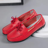 Woman's Leather Lace-up Flats