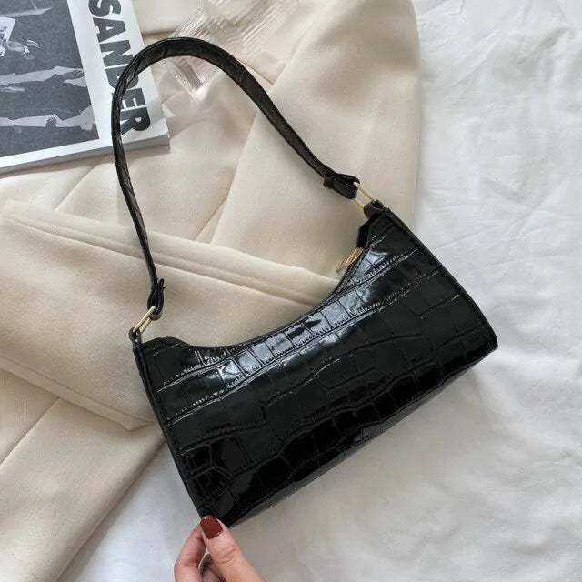 Elegant Leather Shoulder Bag - The Next Door Neighbor 