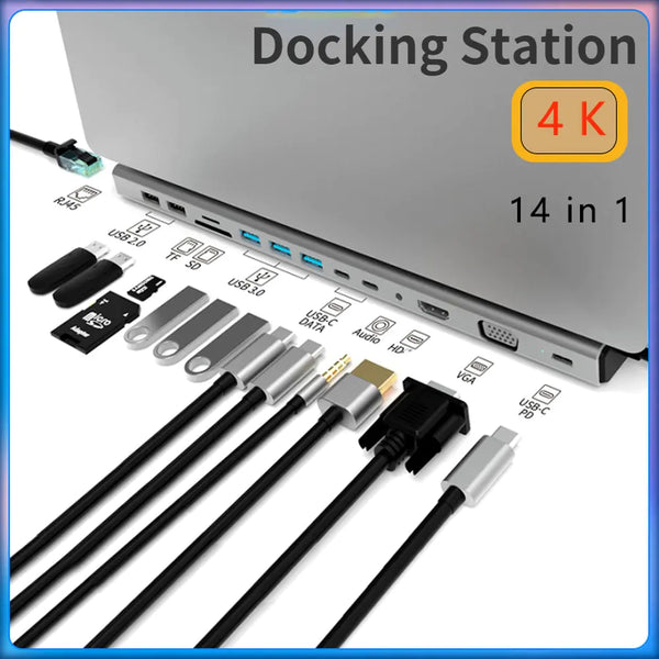 USB C Laptop Docking Station HUB - The Next Door Neighbor 