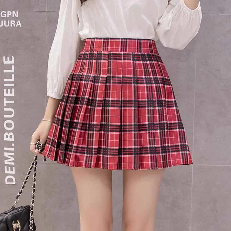 Tenniscore Plaid Mini Skirt - The Next Door Neighbor 