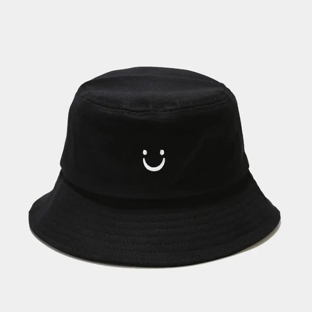 Embroidery Smile Face Expression Bucket Hat - The Next Door Neighbor 