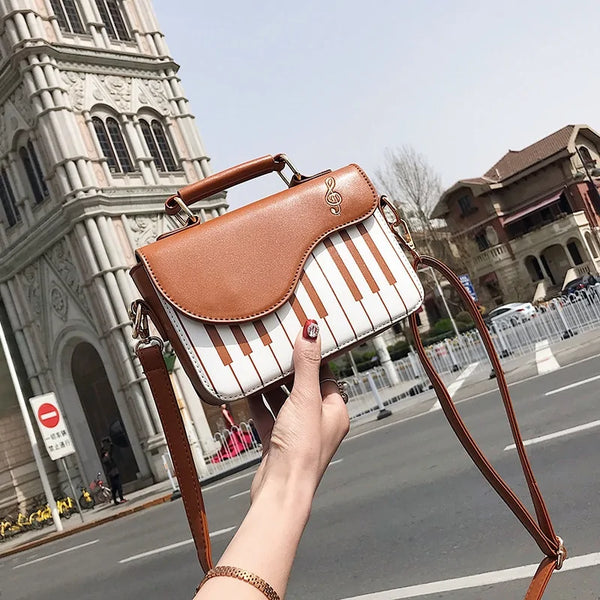 Piano Pattern Shoulder Bag - The Next Door Neighbor 