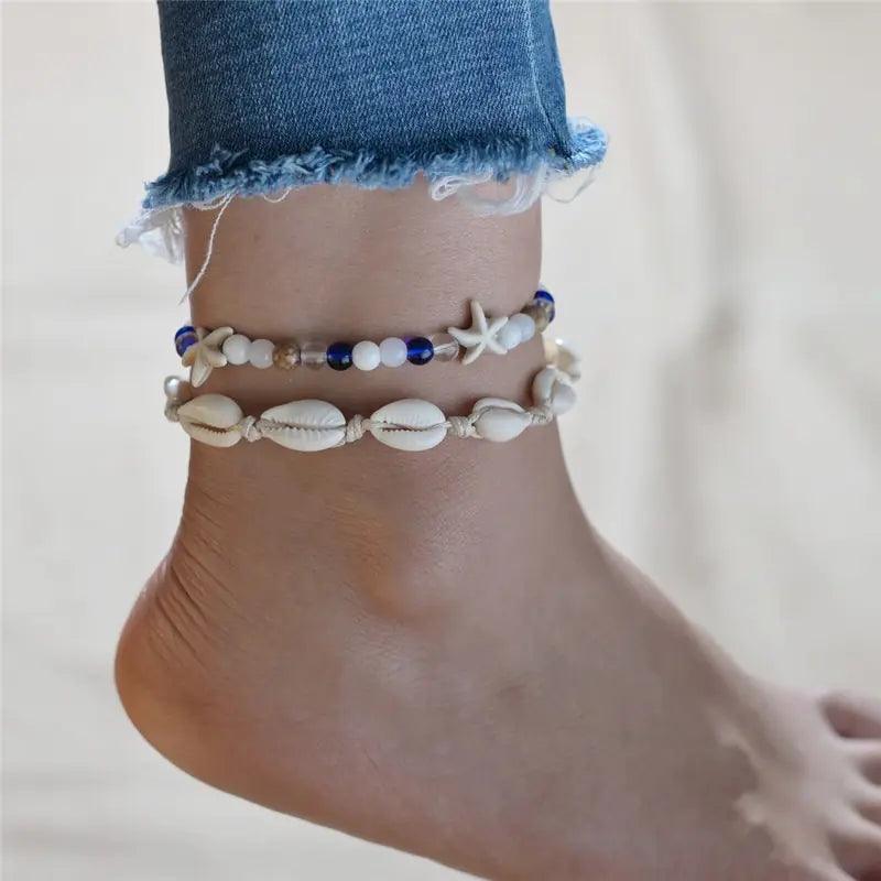 Modyle Bohemian Shell Starfish Anklets