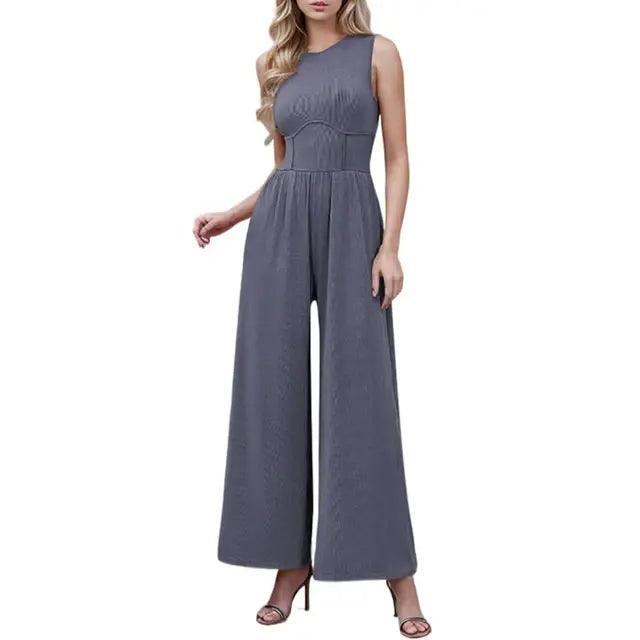 Sleeveless Ribbed Jumpsuit