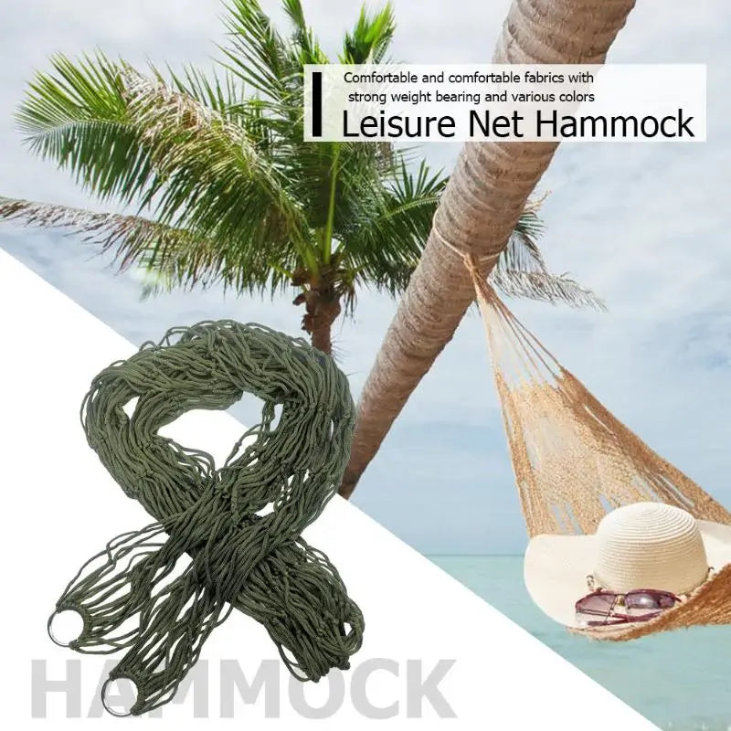 Single Person Nylon Net Outdoors Hammock - The Next Door Neighbor 