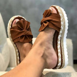 Bow-Top Platform Sandals