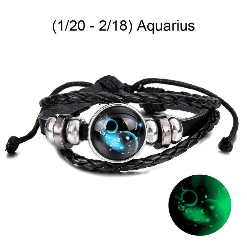 Zodiac Leather Bracelet - The Next Door Neighbor 