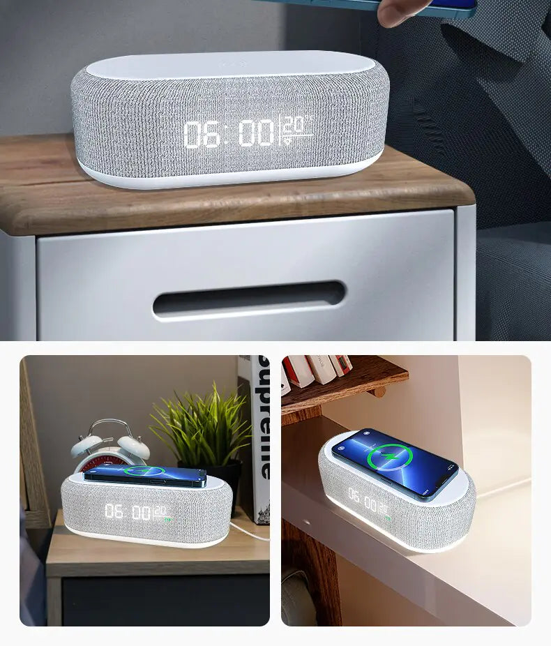 Wireless Charger Alarm Clock Time - The Next Door Neighbor 