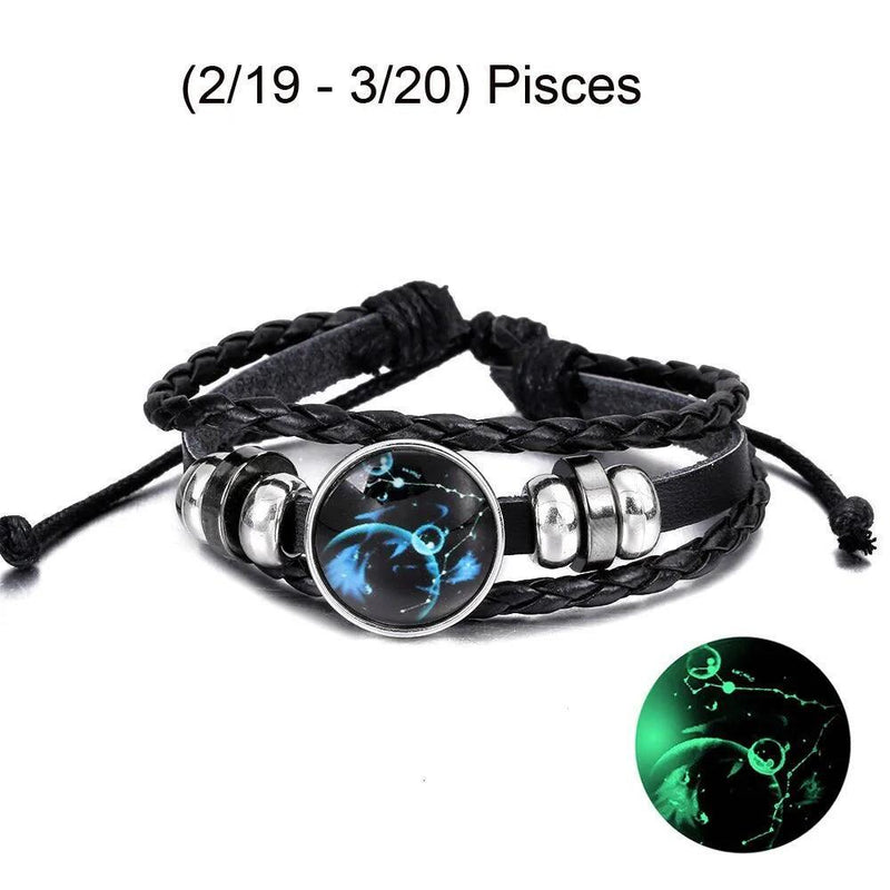 Zodiac Leather Bracelet - The Next Door Neighbor 