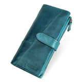 Stylish Genuine Leather Women's Long Wallet