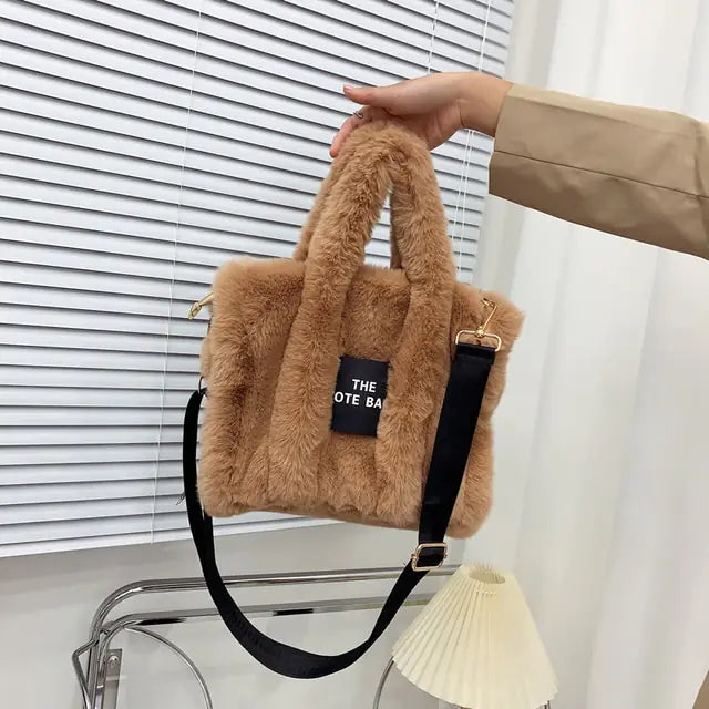 Designer Faux Fur Tote Bag - The Next Door Neighbor 