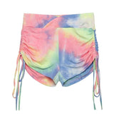 Colorful Tie-dye High-Waist Shorts - The Next Door Neighbor 