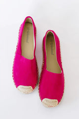 Casual Fuchsia Espadrille Shoes - The Next Door Neighbor 