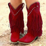 Western Charm Mid-Calf Boots - The Next Door Neighbor 