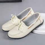 Woman's Leather Lace-up Flats