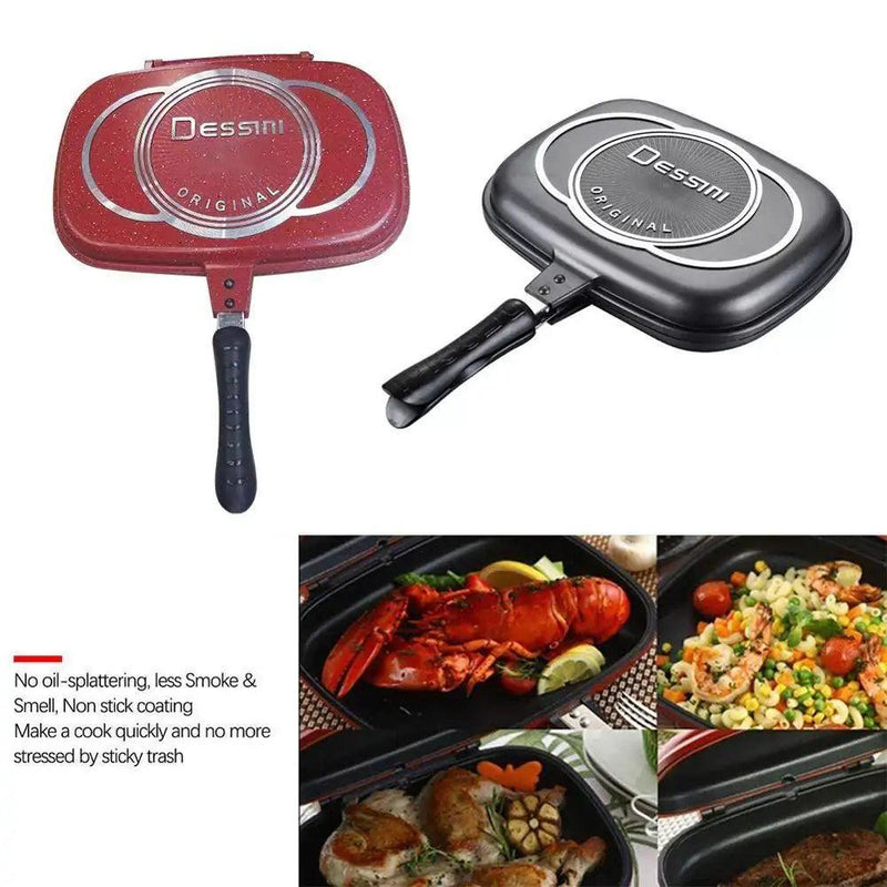 Die Cast Non-Stick Double Sided Fry Pan - The Next Door Neighbor 