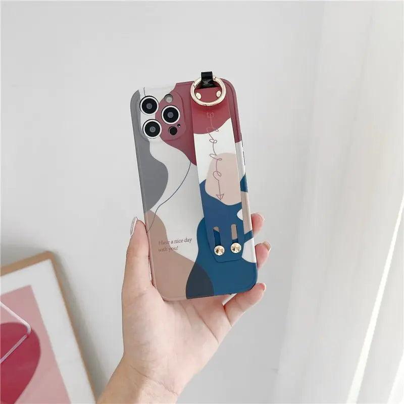 Artistic Wrist Strap Phone Case - The Next Door Neighbor 