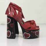 Butterfly-knot Platform Heels - The Next Door Neighbor 