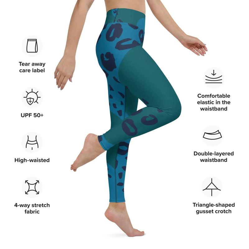 Tropical Seas Leopard Shark Yoga Leggings - The Next Door Neighbor 