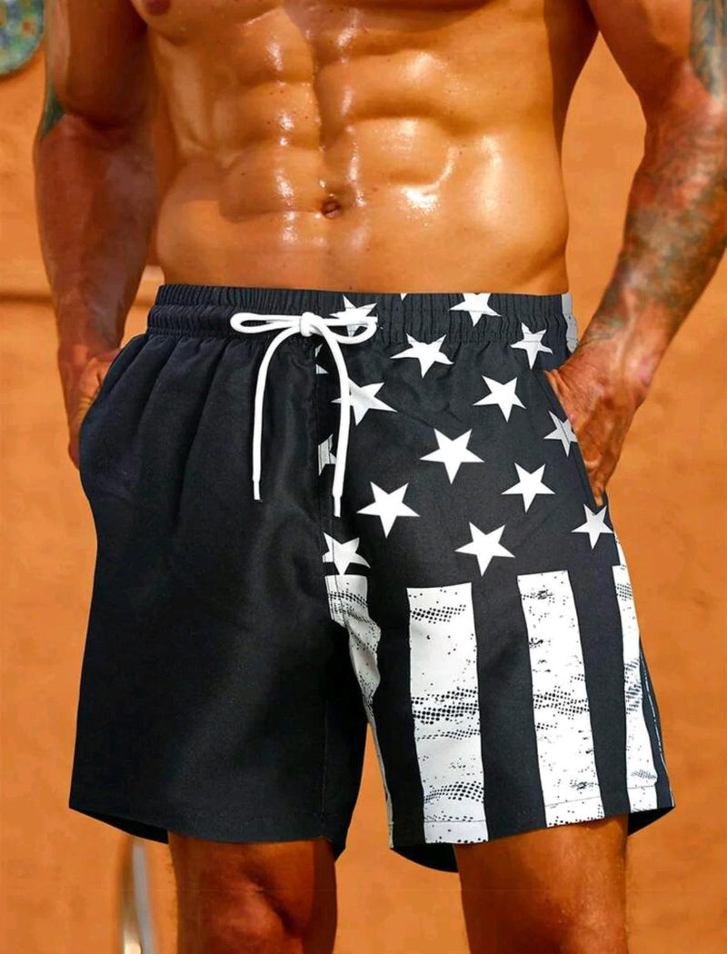 Men's USA Flag Swim Trunks