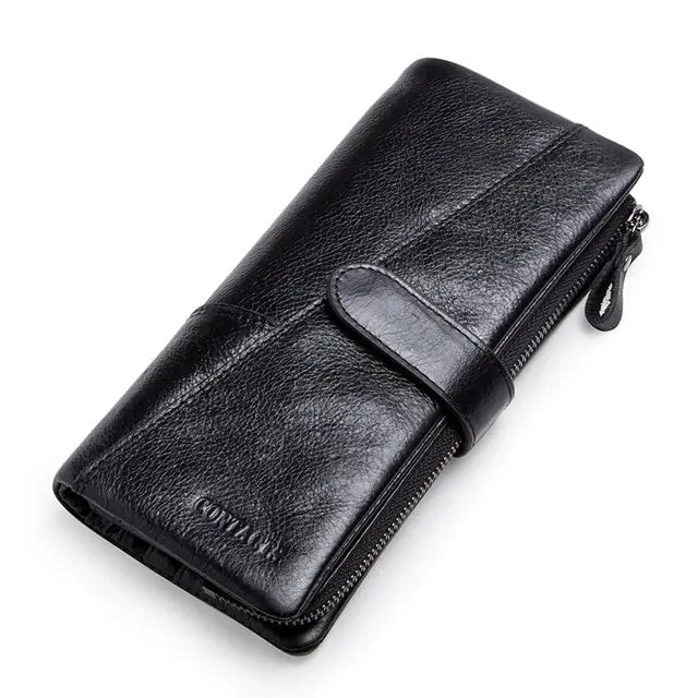 Stylish Genuine Leather Women's Long Wallet