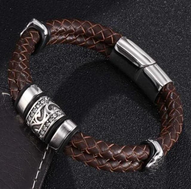 Classic Hand Woven Multi-Layered Leather Bracelet - The Next Door Neighbor 