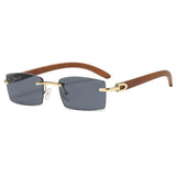 Rectangle Rimless Sunglasses - The Next Door Neighbor 