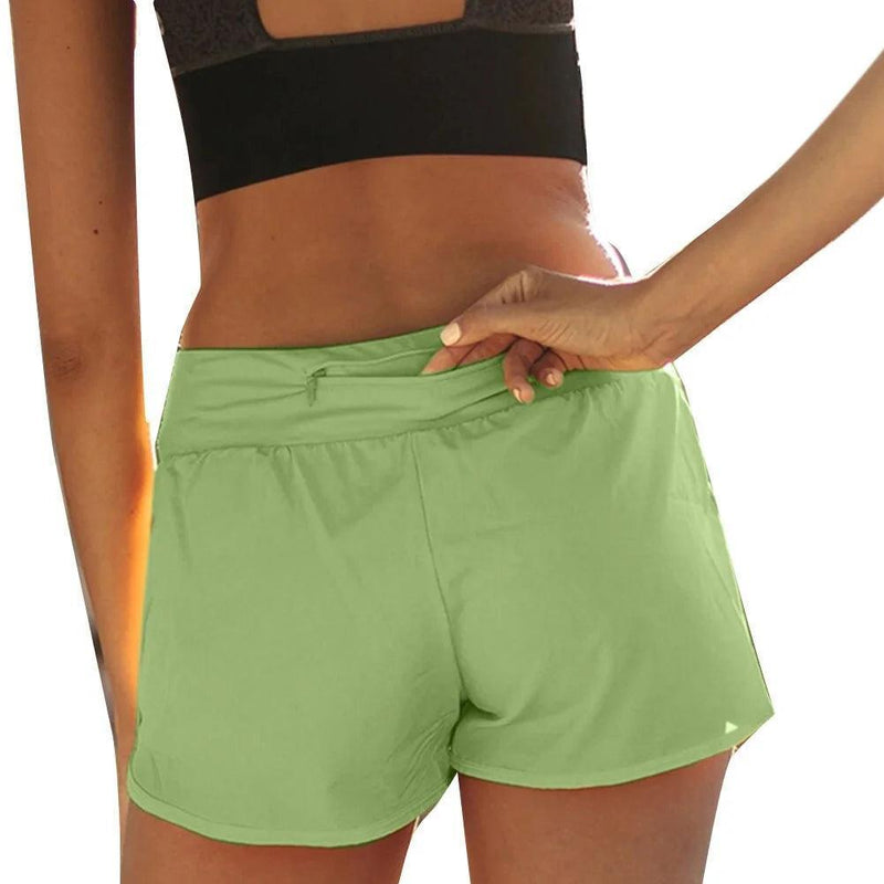 High Waist Double Layer Running Shorts - The Next Door Neighbor 