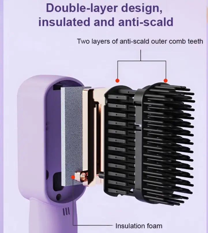 Wireless Hair Straightener Comb