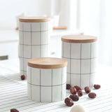 Nordic Ceramic Plaid Canisters