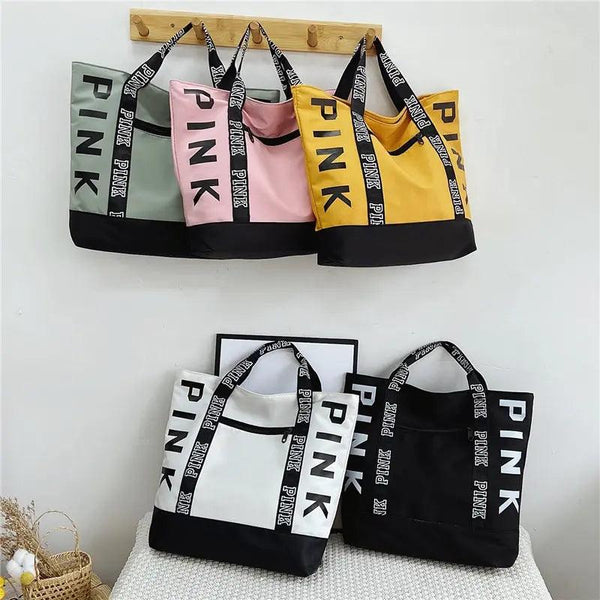 Pink Colorblock Tote