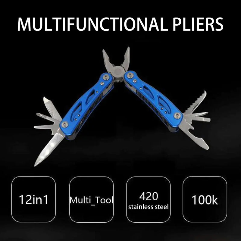 12 in 1 Multifunctional Plier Folding Knife Cutter and Screwdriver