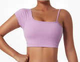 Oblique Shoulder Yoga Top