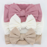 3Pcs Knit Baby Headband Bow Set