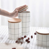 Nordic Ceramic Plaid Canisters