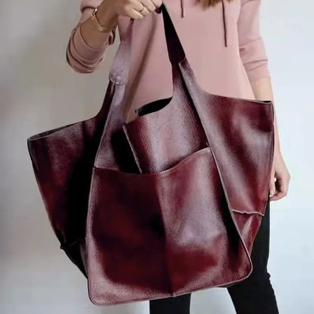 Elegant Large Capacity Soft Shoulder Bag